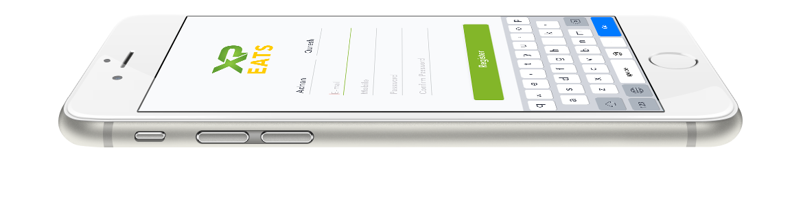 The XP Eats app on a phone